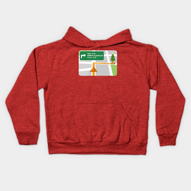 Right Down Santa Claus Lane Kids Hoodie by PopCultureShirts